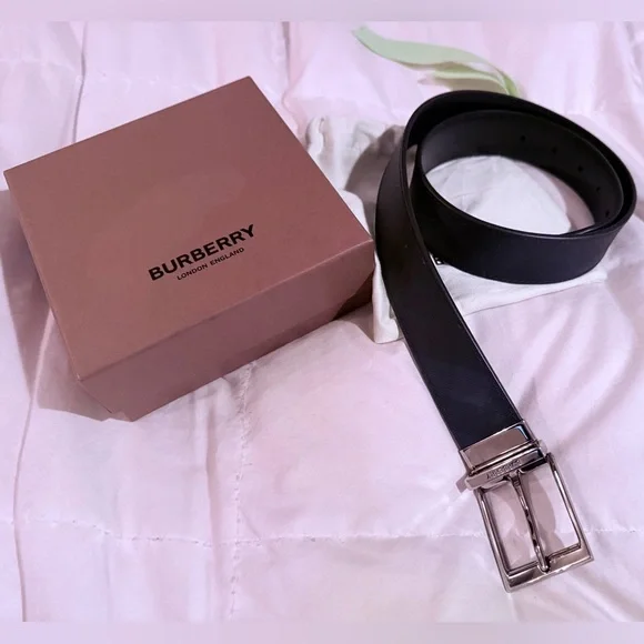 Burberry Reversible Leather Men's Belt - Picture 5 of 6